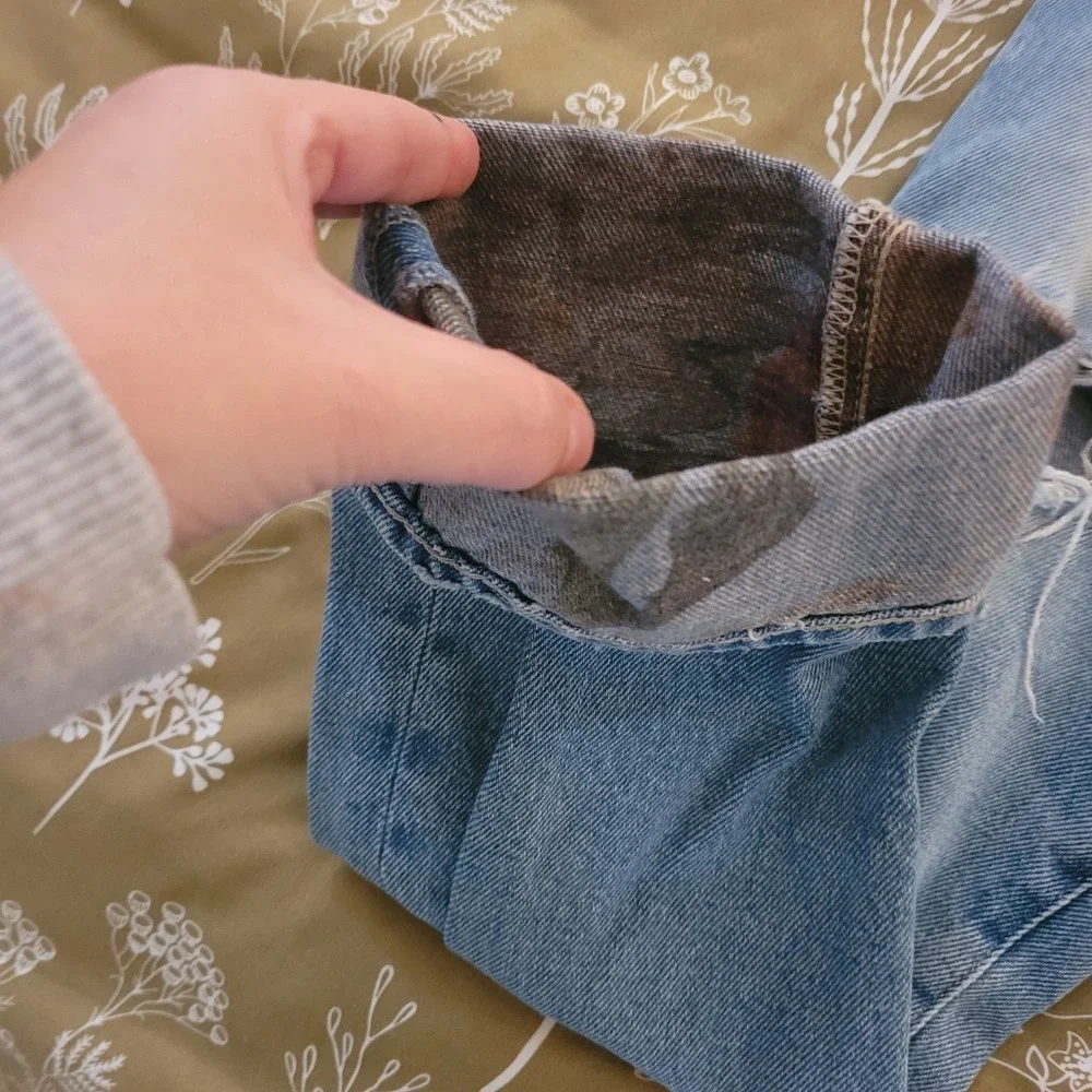 AG Adriano Goldschmied AG-ED Denim Camo Lining Distressed Jeans Mens 32x34 Light